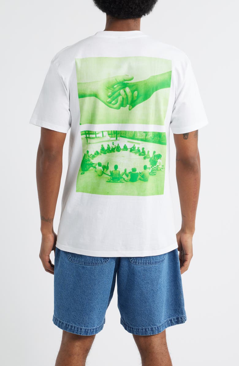 Obey Skateistan Photo Cotton Graphic T-Shirt, Alternate, color, White