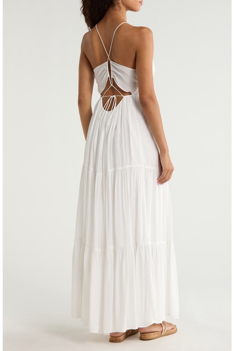Open Back Maxi Cover-Up Dress, Alternate, color, WHITE