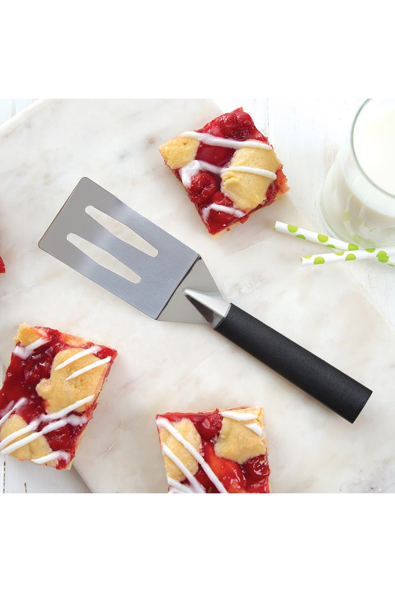 Cutlery 3.375-Inch Slotted Turner Spatula, Alternate, color, Black