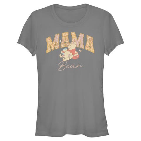 Junior's Winnie the Pooh Collegiate Mama Bear  Graphic T-Shirt