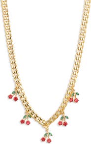 VIDAKUSH Cherry Pie Curb Chain Necklace
