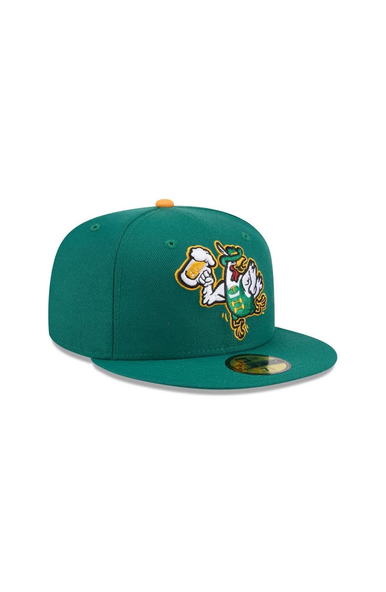New Era Men's New Era Green Tulsa Drillers Theme Nights 59FIFTY Fitted Hat, Alternate, color, Green