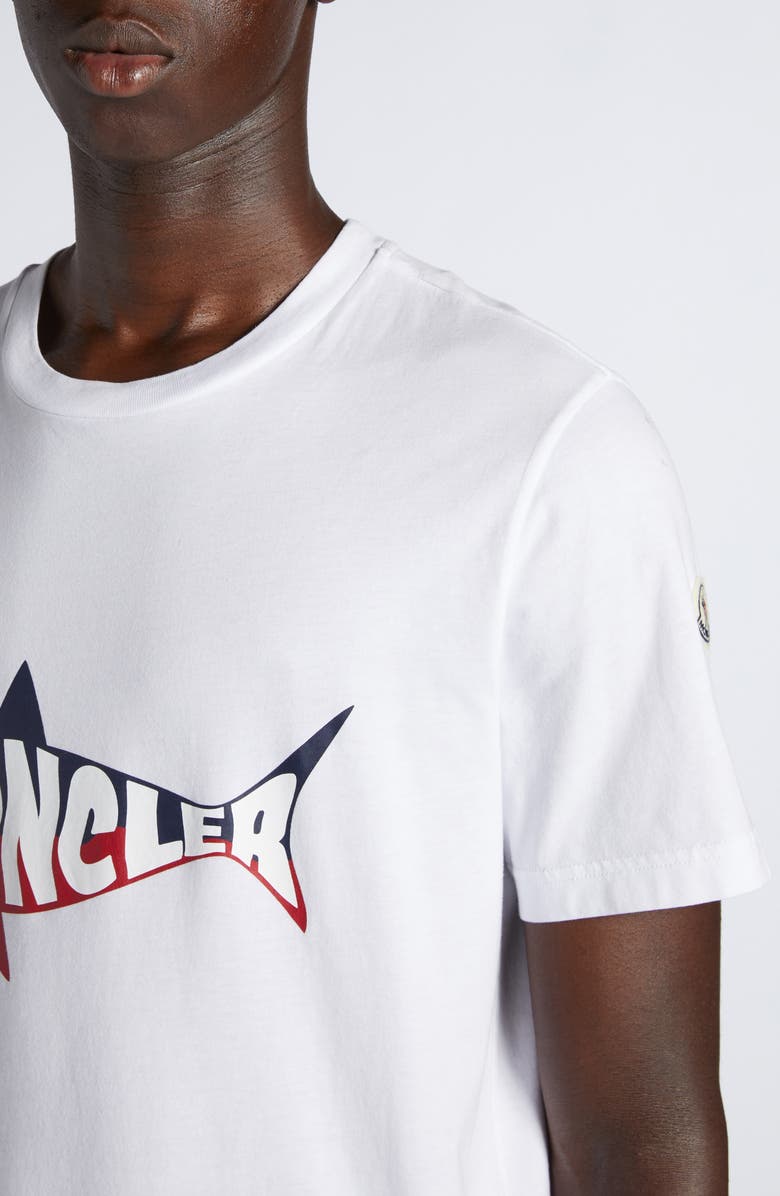 Moncler Shark Cotton Graphic T-Shirt, Alternate, color,