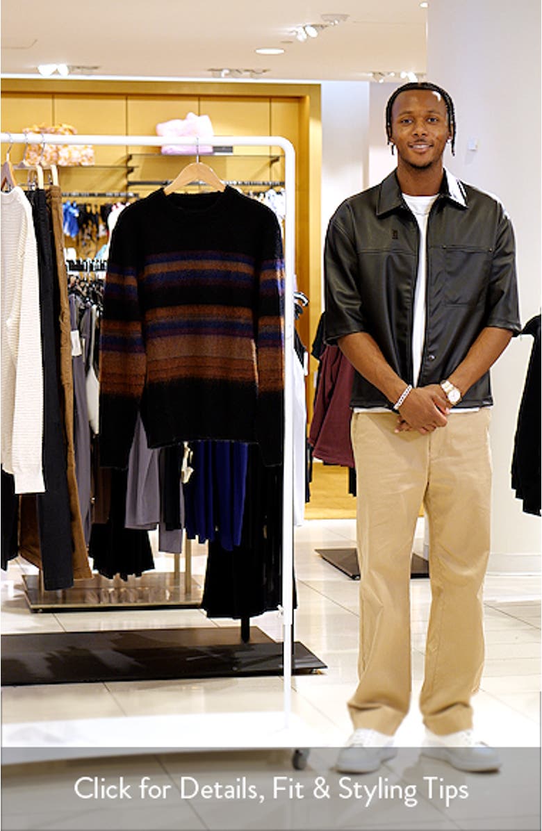 Wilde Brush Stripe Wool Blend Crewneck Sweater, sales video thumbnail