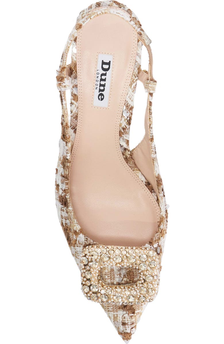 Dune London Centrepiece Slingback Pointed Toe Kitten Heel Pump, Alternate, color,