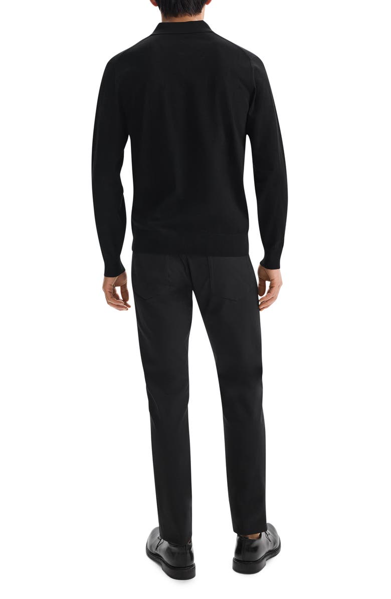 Theory Goris Long Sleeve Polo, Alternate, color, Blk