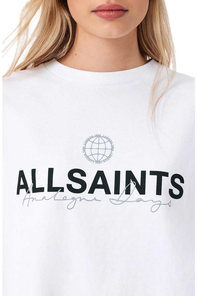 Emblem Avri Logo Slit Back Graphic T-Shirt, Alternate, color, WHITE