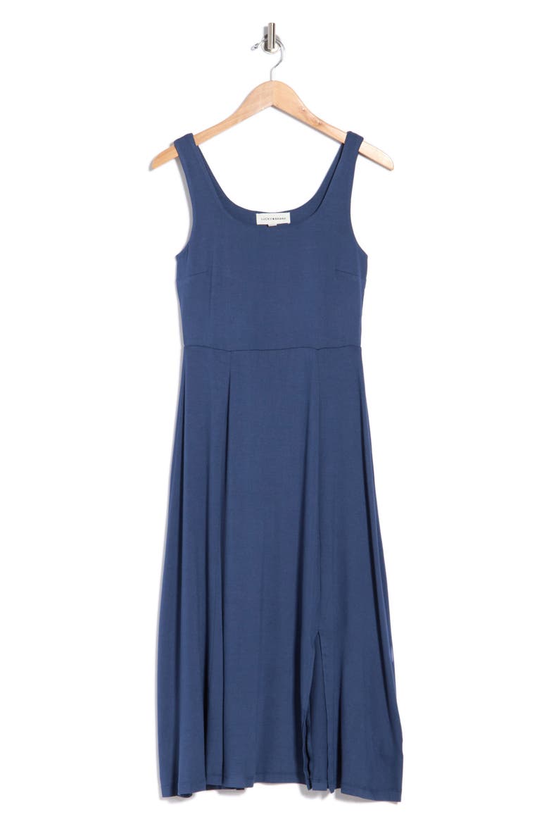 Square Neck Midi Dress, Main, color, INSIGNIA BLUE
