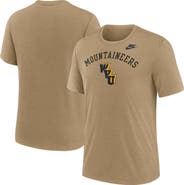 Nike Men's Nike Heather Light Brown West Virginia Mountaineers Legacy Arch Tri-Blend T-Shirt