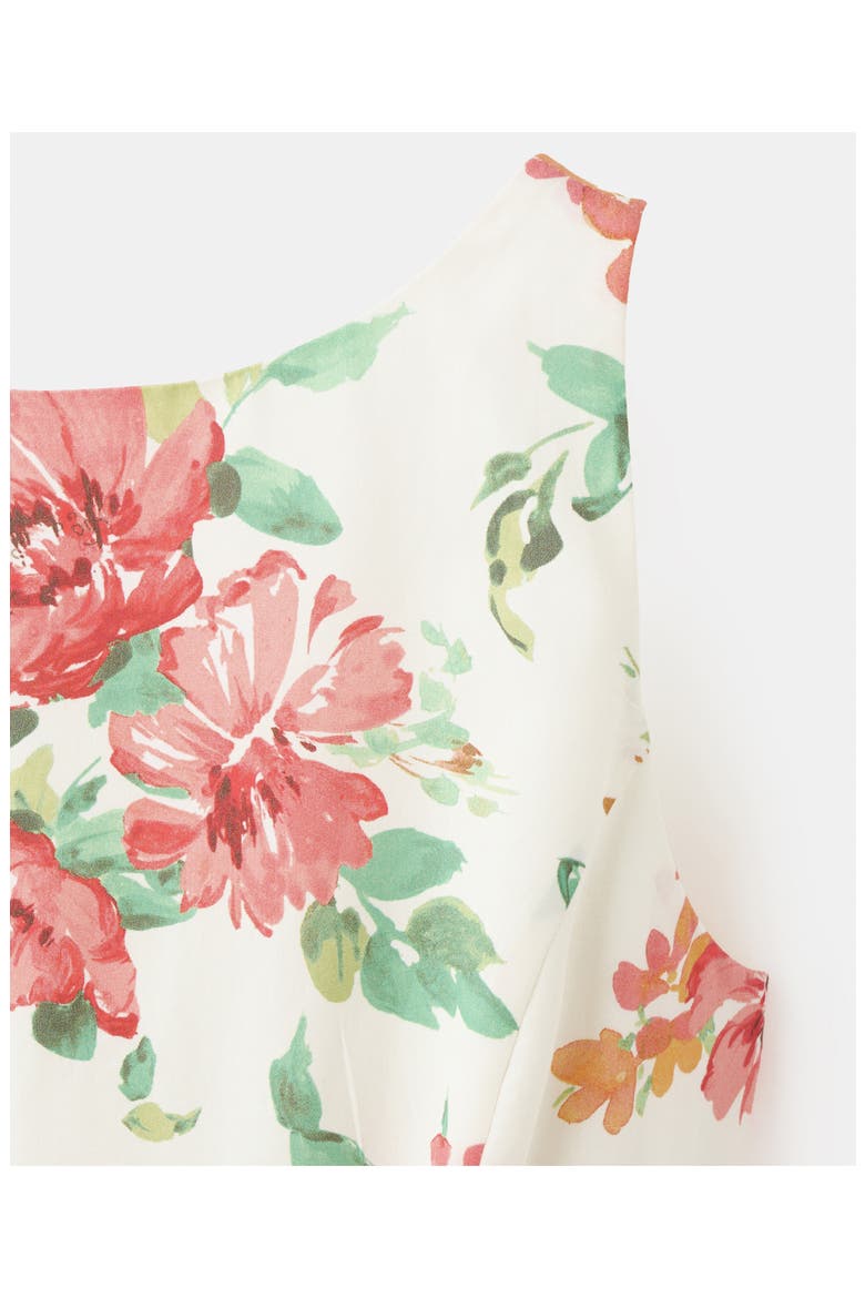 Floral Sleeveless Cotton Midi Dress, Alternate, color, OFF WHITE