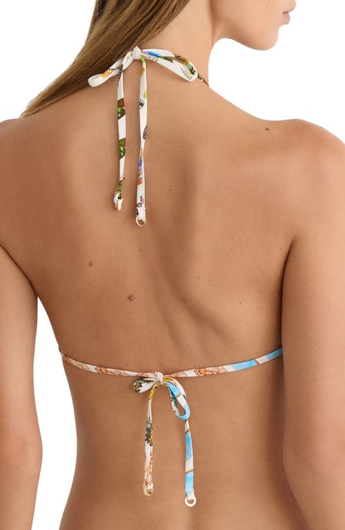 Reiss Thia Butterfly Triangle Bikini Top In Multi