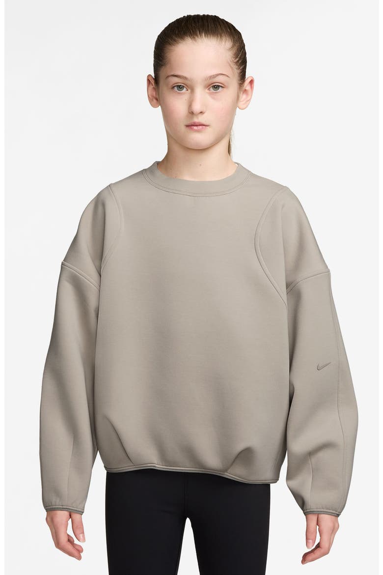 Kids' Therma-FIT Performance Sweatshirt, Alternate, color, 236 CREAM II/CREAM II