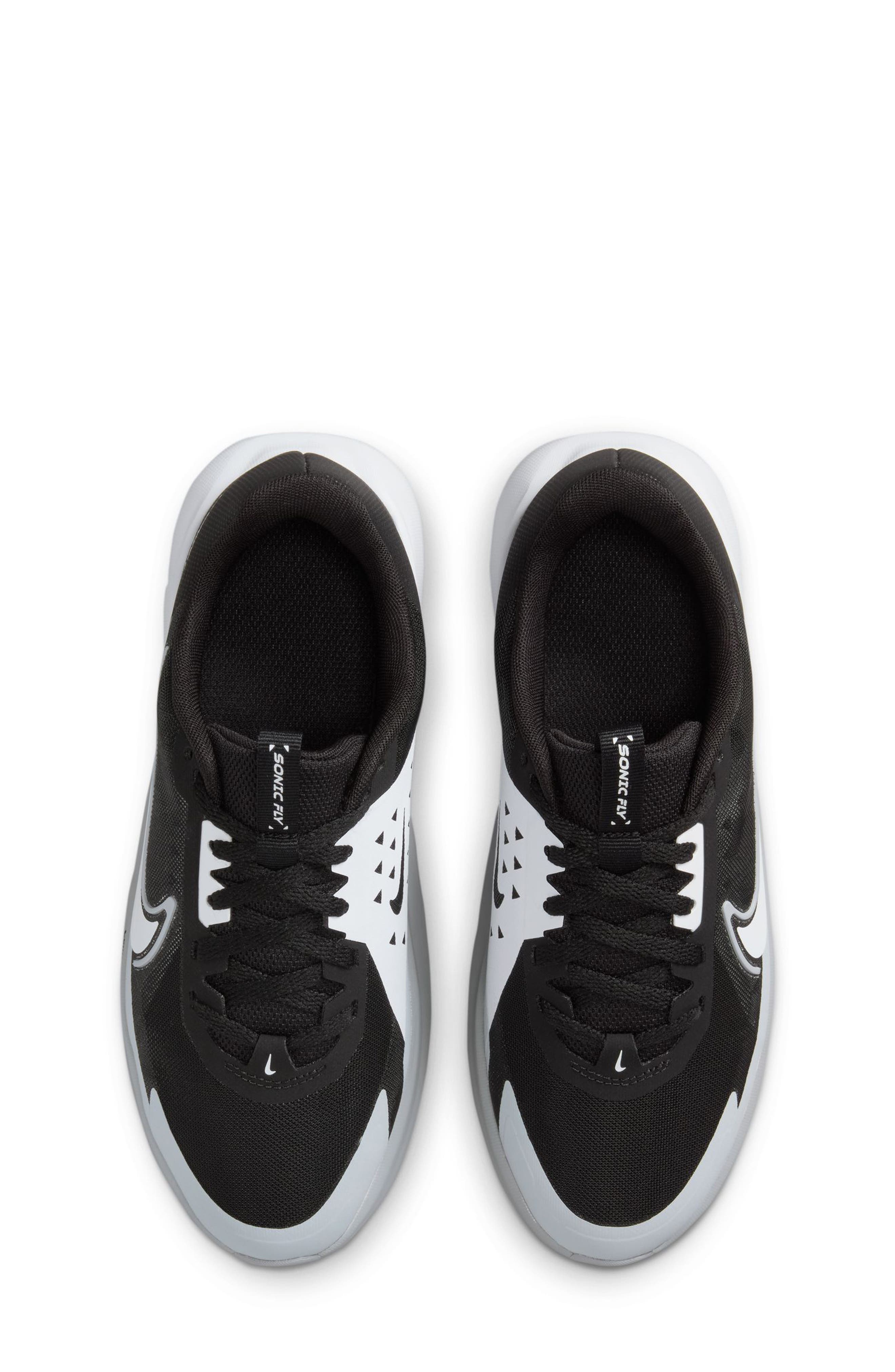 Nike Kids' Sonic Fly Running Shoe, Alternate, color, Black/ White