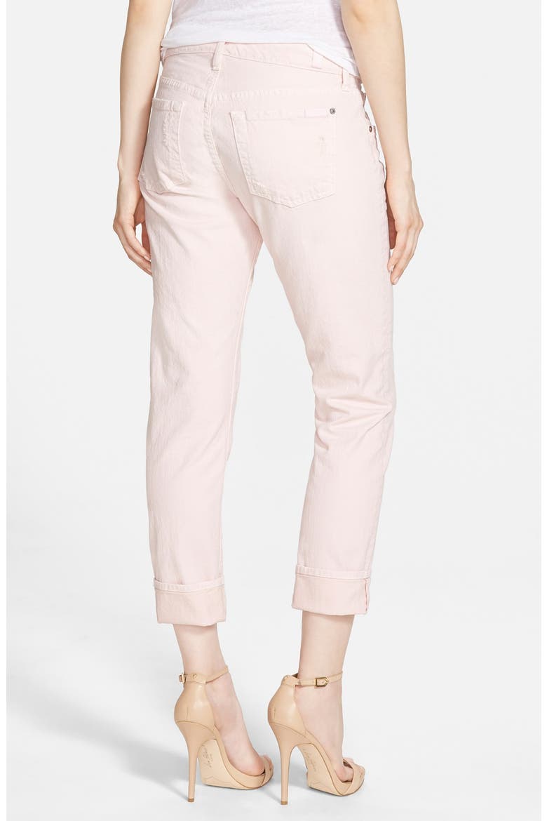 7 For All Mankind® Relaxed Skinny Jeans, Alternate, color, WHISPER PINK