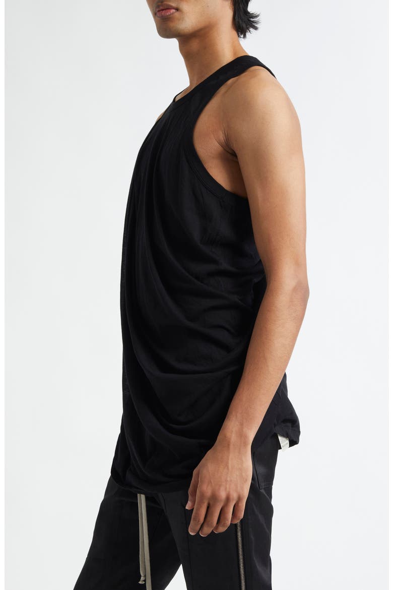 Anthem Draped Tank, Alternate, color, BLACK