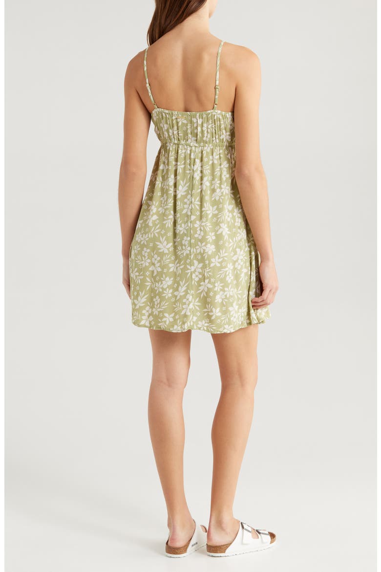 Last Sunset Floral Cutout Minidress, Alternate, color, AVOCADO