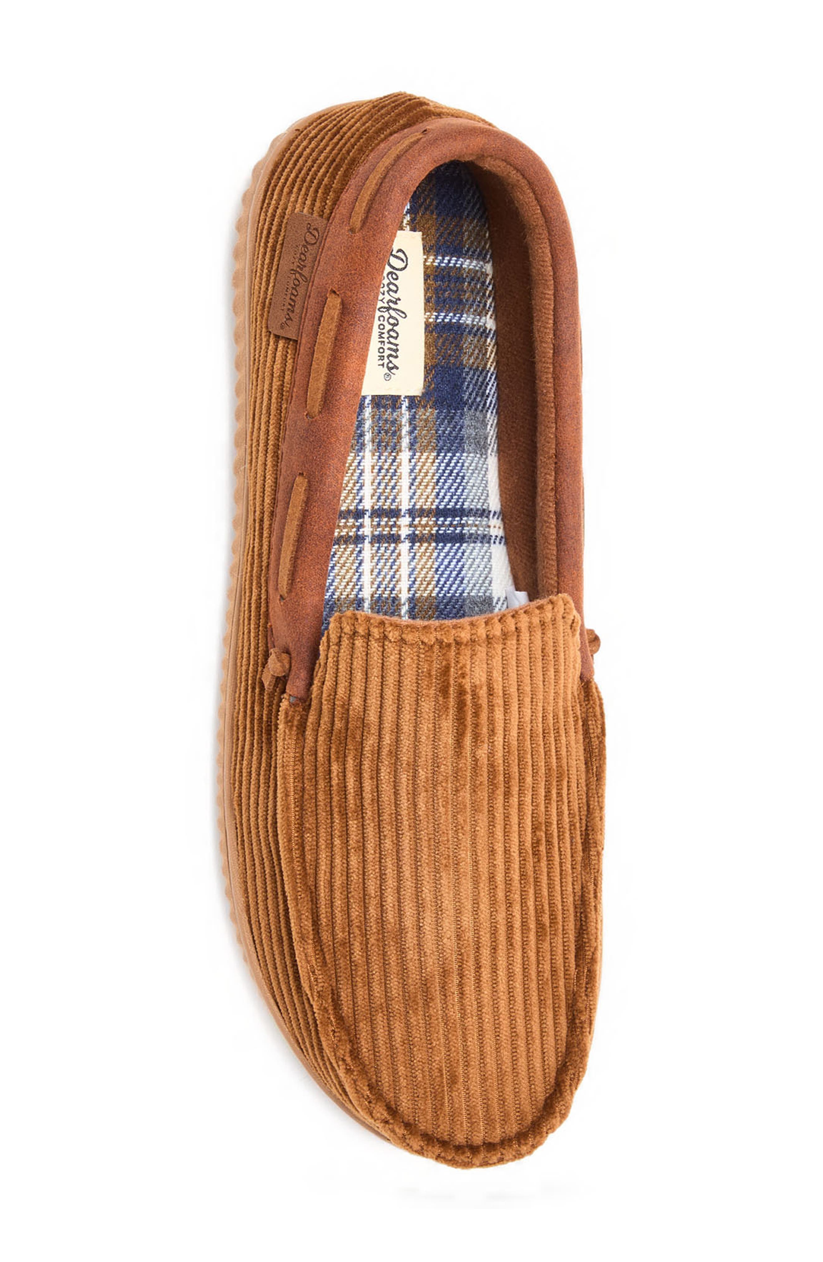 DEARFOAMS Corduroy Slipper, Alternate, color, Tan