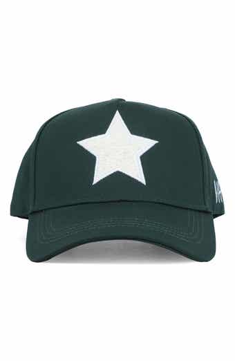 Faux Pearl Star Patch Baseball Cap