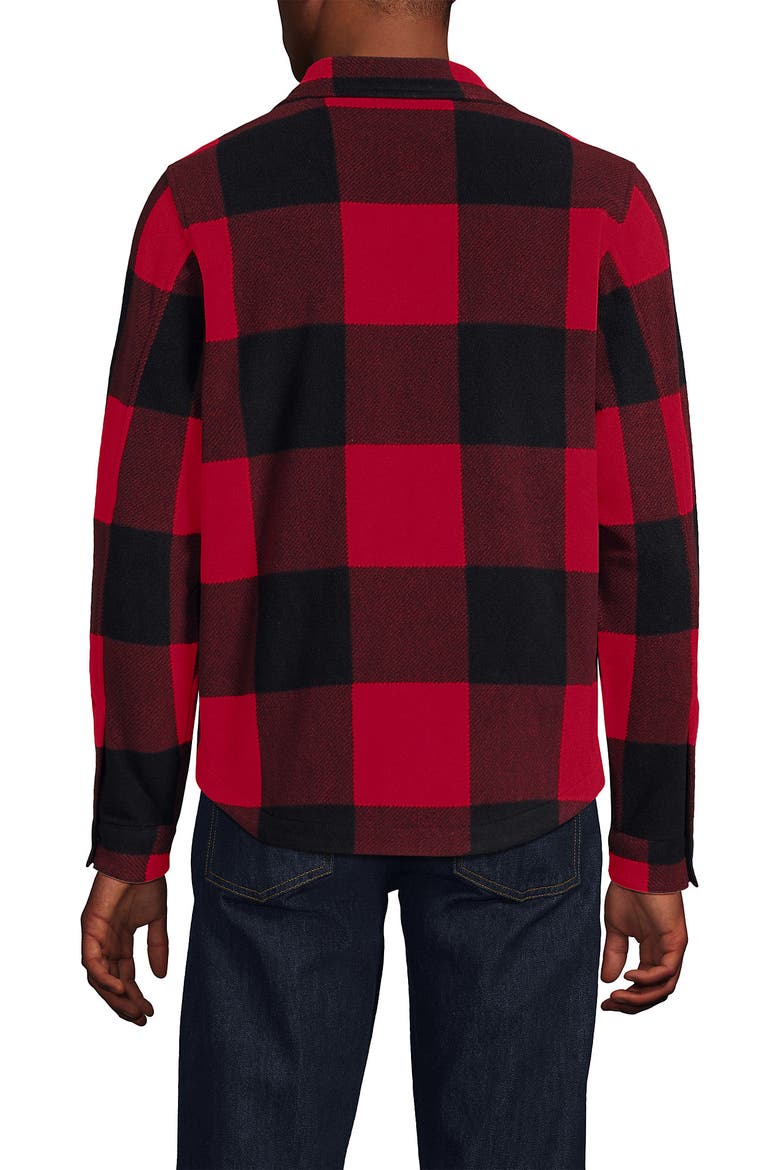 Anyweather Fleece Shirt Jacket, Alternate, color, Compass Red Large Check