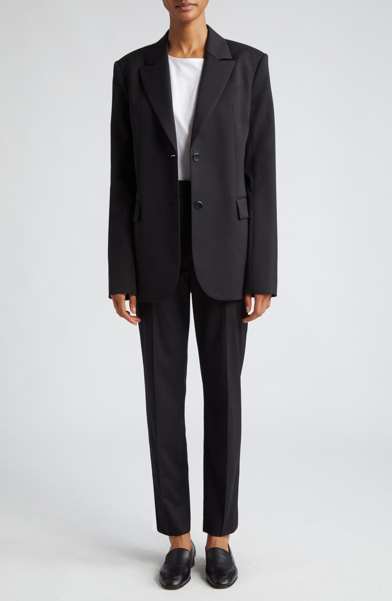 Maria McManus Slim Fit Pintuck Stretch Wool Trousers, Alternate, color,