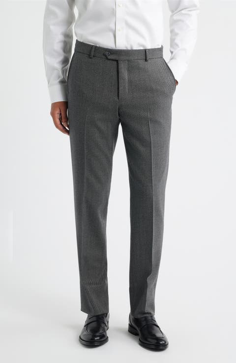 Covert Stretch Worsted Wool Twill Dress Pants