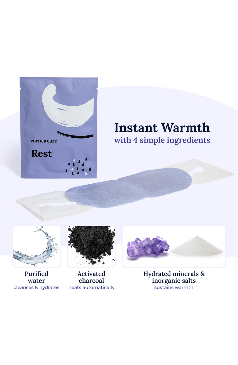 Cornea Care Rest Self Heating Warm Eye Compress - 3 Pack Bundle, Alternate, color, 