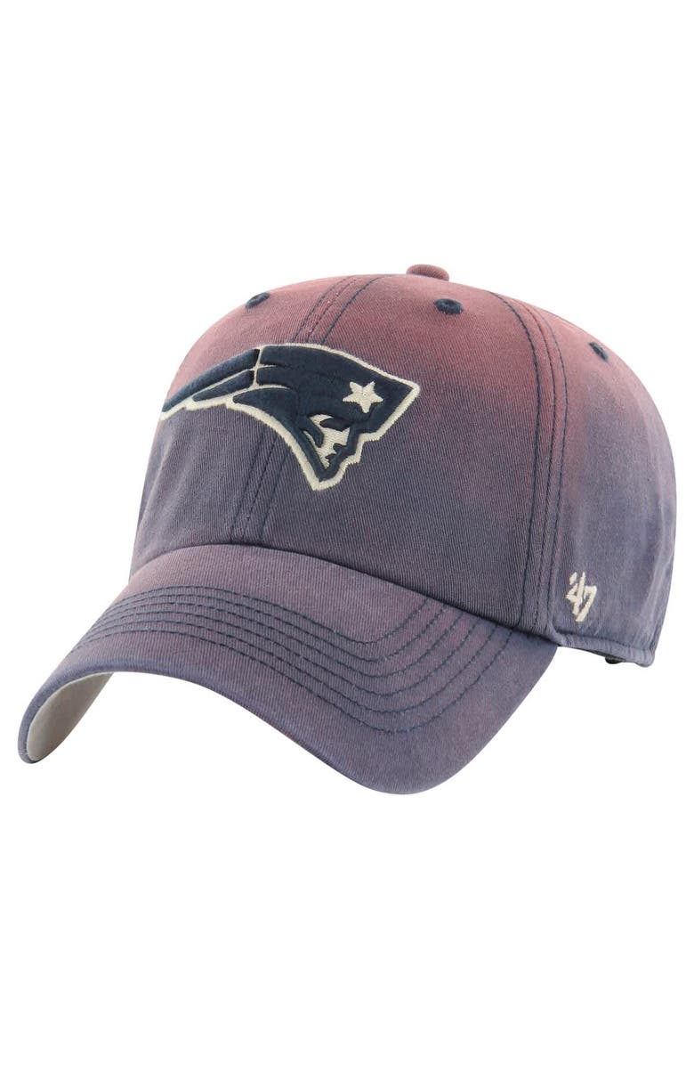 '47 Men's '47 Navy New England Patriots Dusted Relaxed Clean Up Adjustable Hat, Main, color,