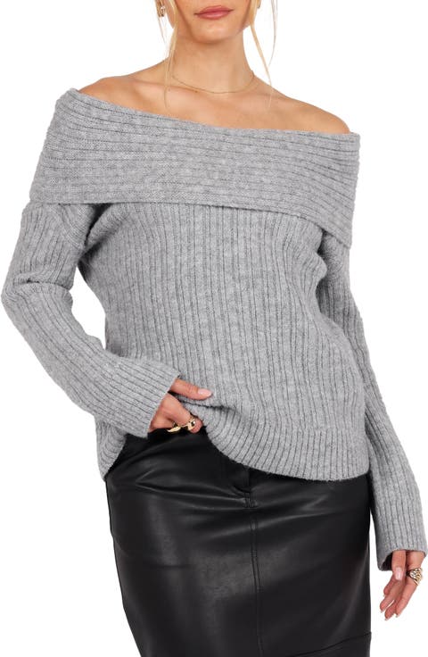 トップス off shoulder sweat / maison celon Off The Shoulder Sweater Top for Women Sexy Lightweight Knit