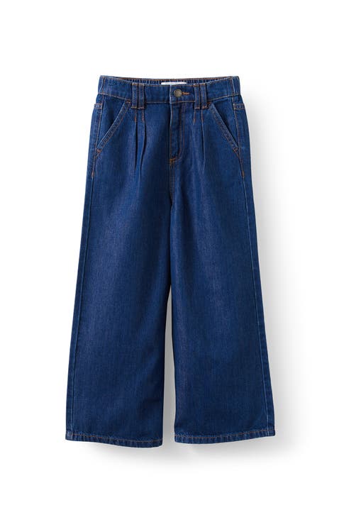 Kid's Pleat Front Relaxed Denim Jean