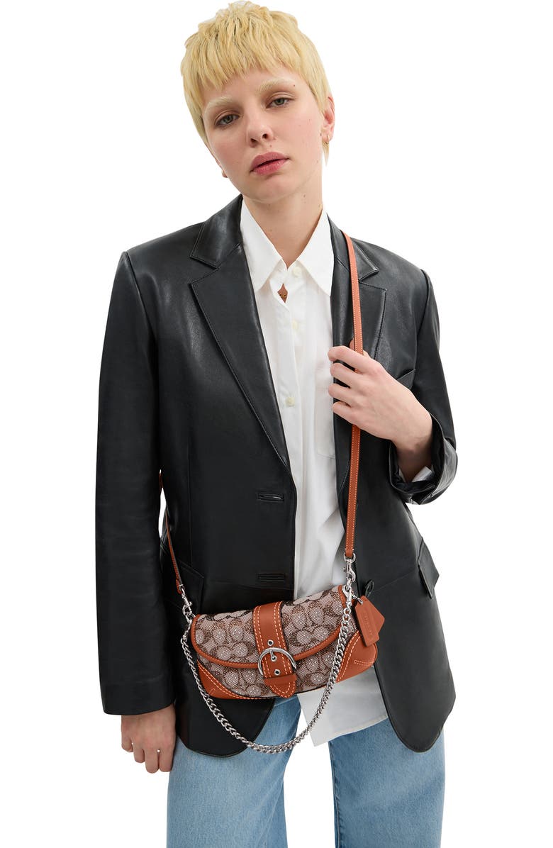 COACH Soho 25 Crystal Signature Jacquard Shoulder Bag, Alternate, color,