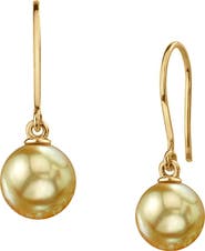 The Pearl Source Golden South Sea Pearl Linda Earrings