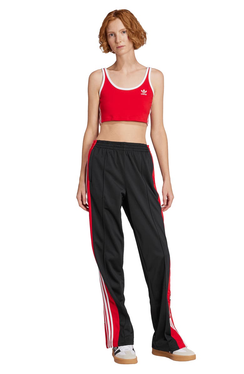 adidas Adibreak Recycled Polyester Track Pants, Alternate, color, Black/ Better Scarlet