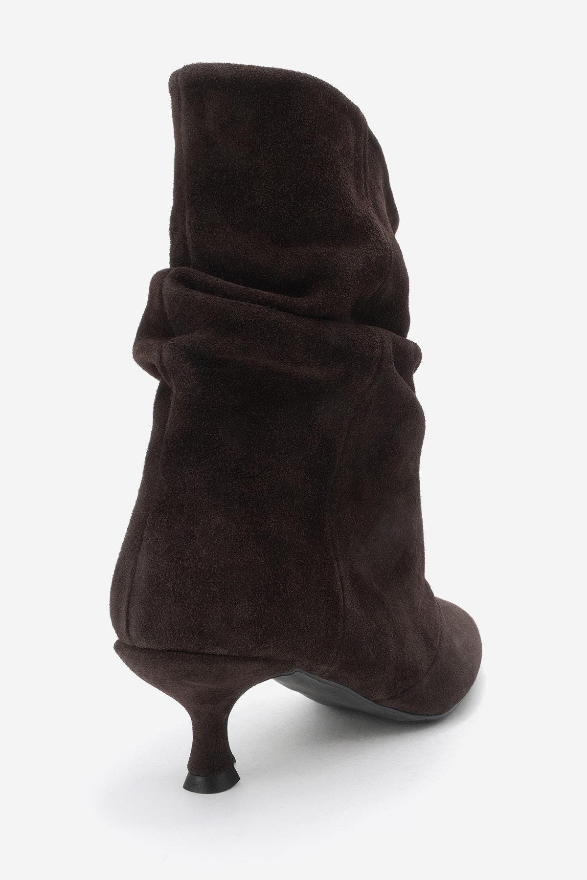 Balei Leather Pointed Toe Boot, Alternate, color, Brown Suede