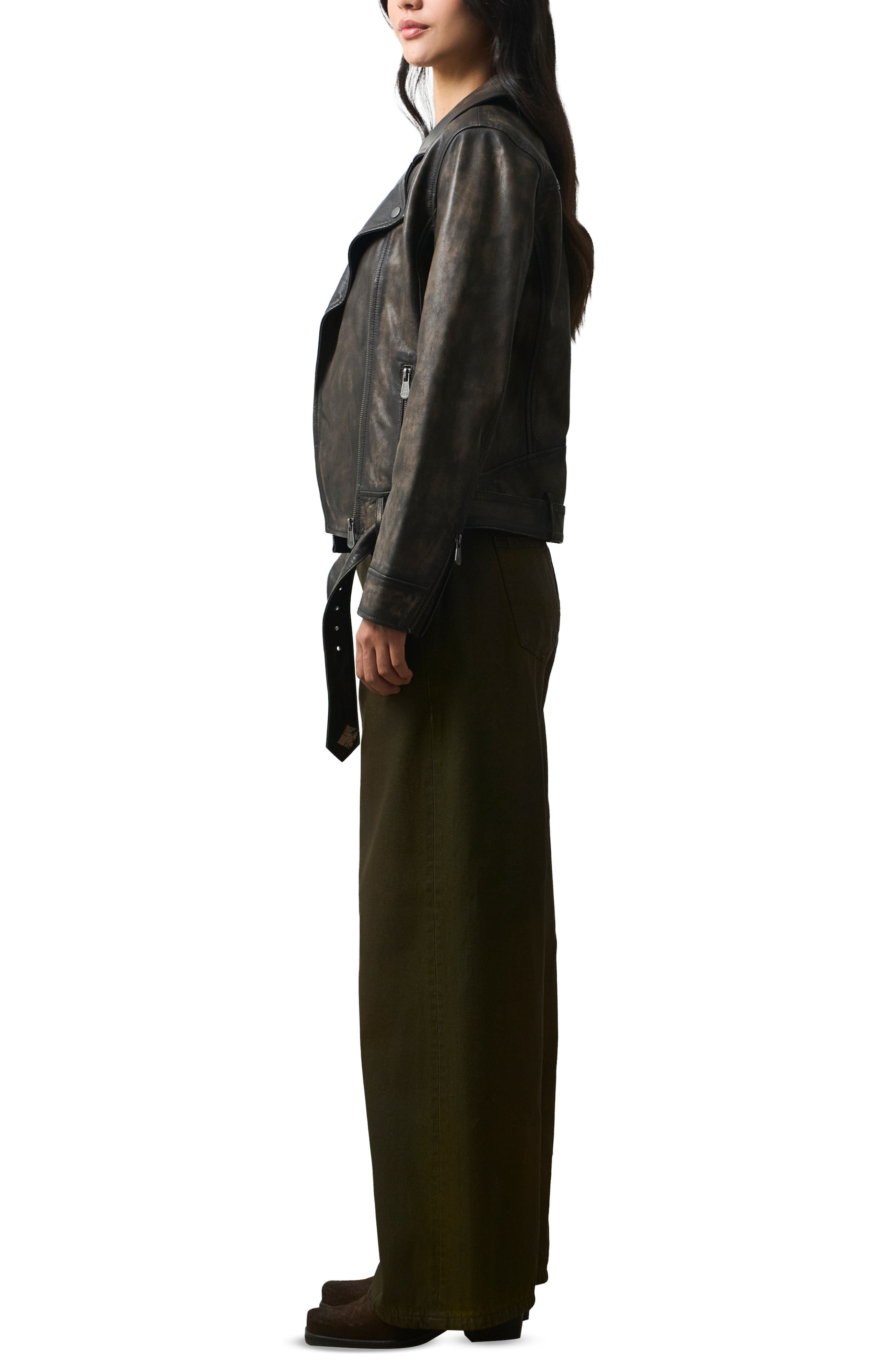 Efos Leather Biker Jacket - image 2