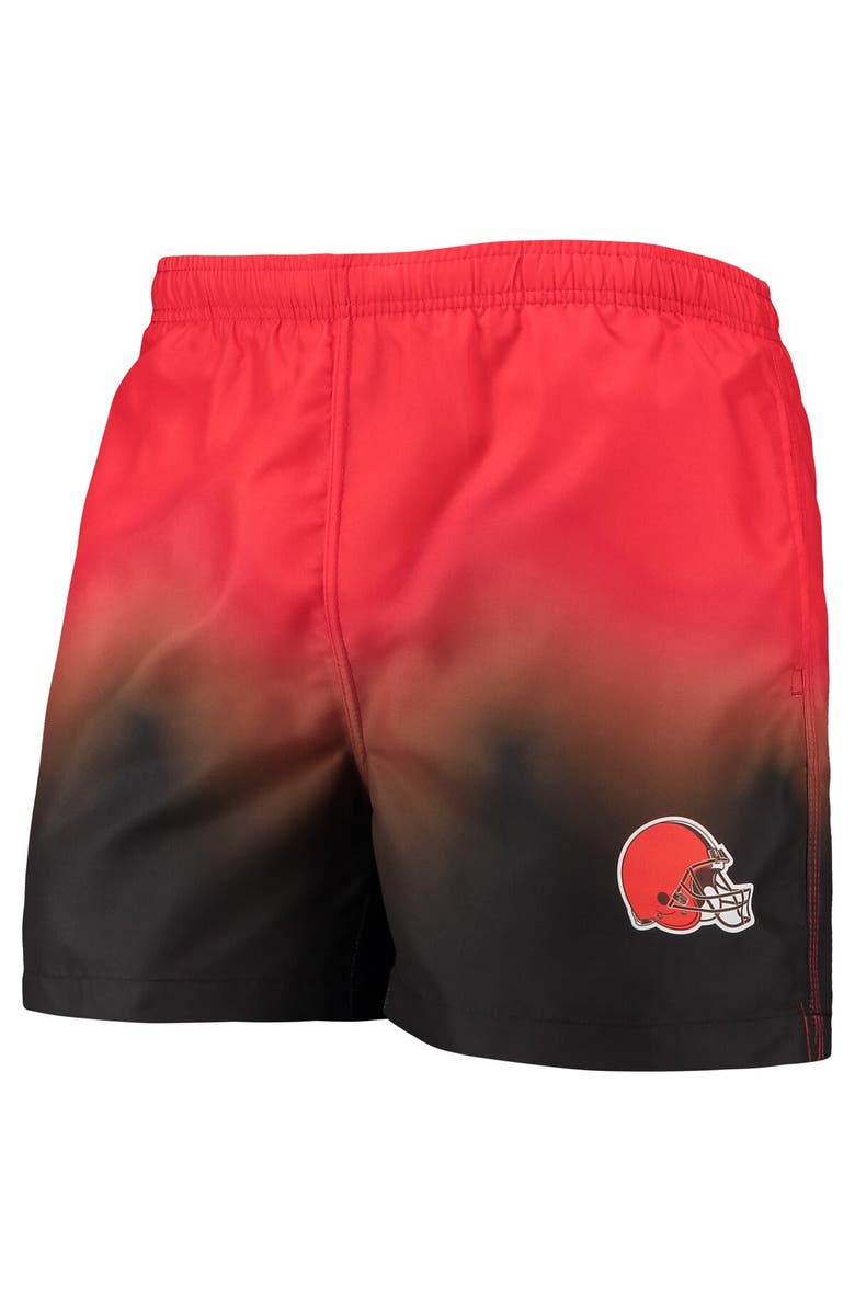 FOCO Men's FOCO Orange/Brown Cleveland Browns Dip-Dye Swim Shorts, Alternate, color, Orange