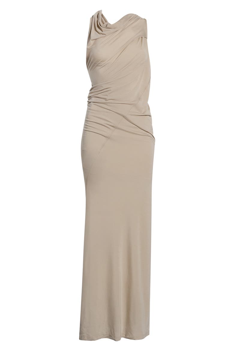 Wind Ruched Jersey Maxi Dress, Alternate, color, TAUPE