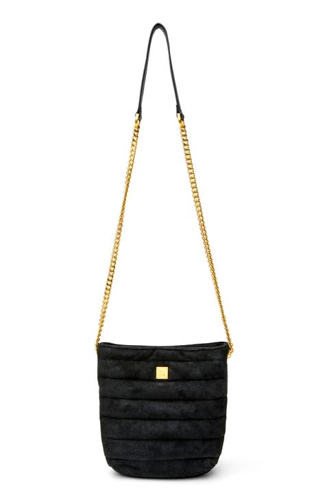 Dream Stash Quilted Suede Crossbody Bag