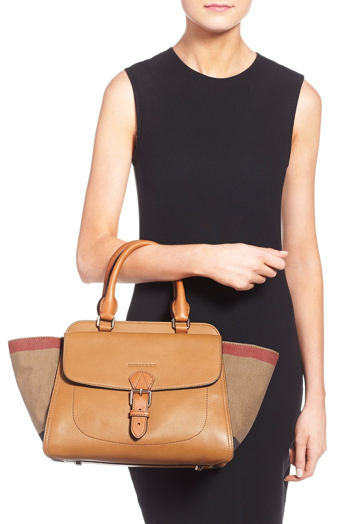 Burberry 'Medium Harcourt' Satchel, Alternate, color, 