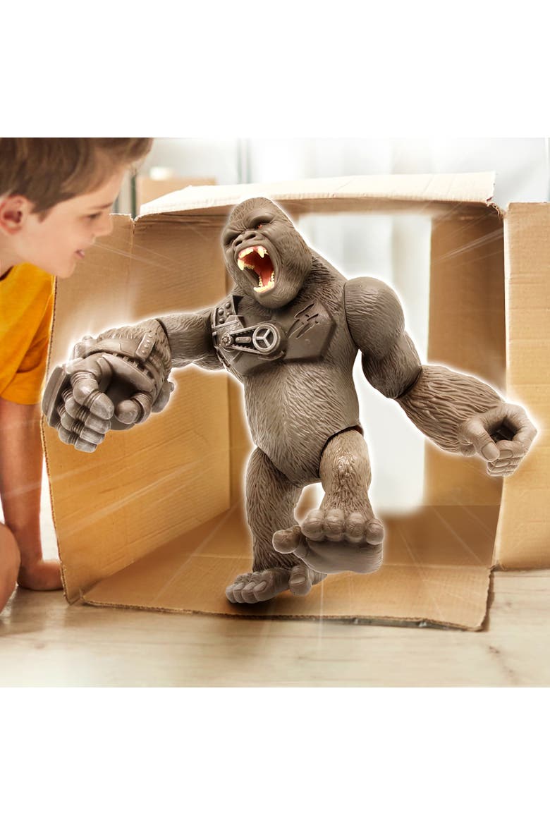 Primal Clash! 10 Inch Cyber Gorilla Mega Monster, Alternate, color, Brown