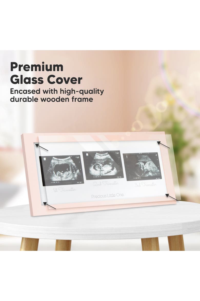 Trio Baby Sonogram Frame, Alternate, color, Petal Pink