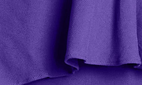 City Chic Lily One-shoulder Cape Dress In Purple