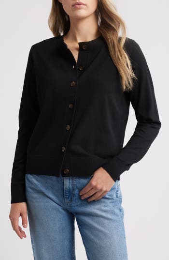 CASLON CASLON® CLASSIC CREWNECK CARDIGAN