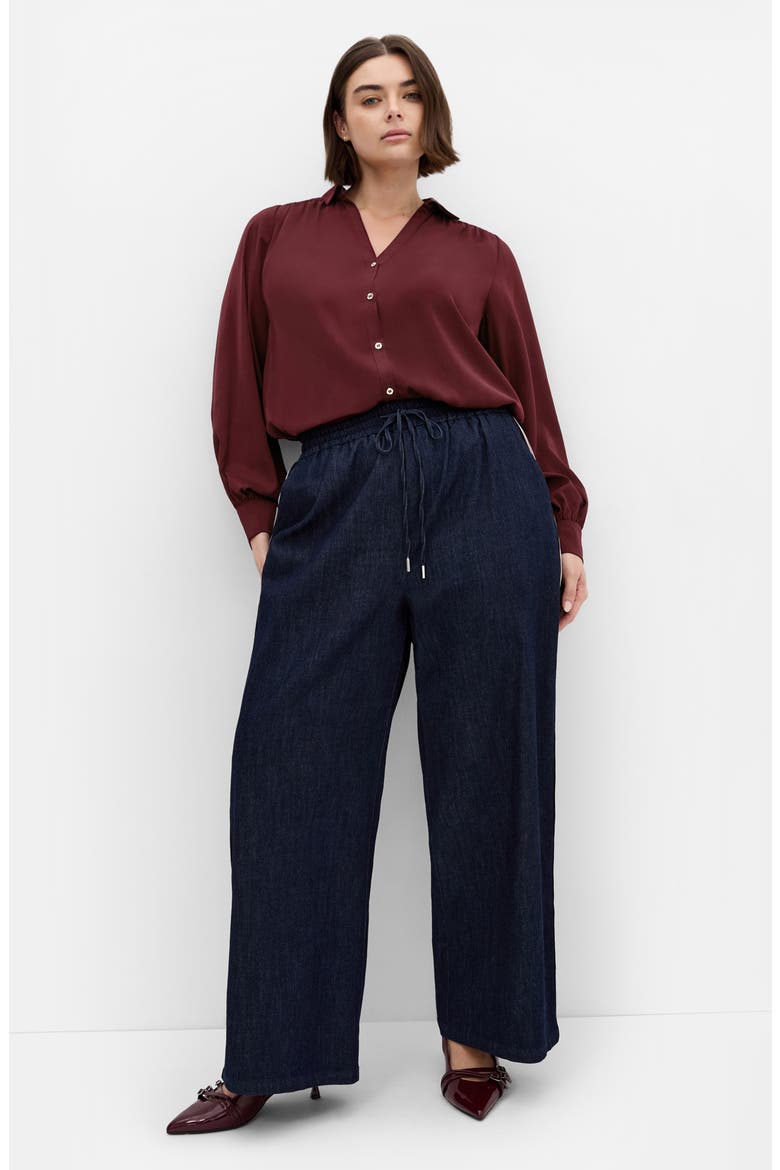 Hadlee V-Neck Button-Up Shirt, Alternate, color, DARK CHERRY
