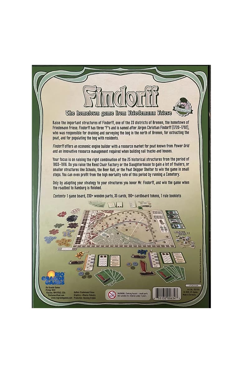 RIO Grande Games ACH Findorff City Strategy Building Game, Alternate, color, Multicolored