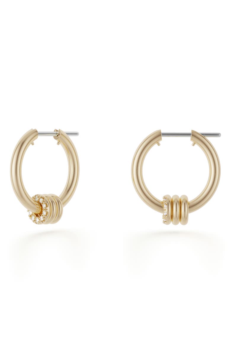 Spinelli Kilcollin Ara Diamond Hoop Earrings, Main, color, Yellow Gold/ Diamond