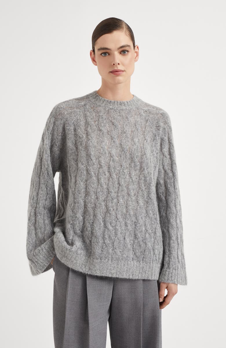 Brunello Cucinelli Wool and mohair sweater with monili, Alternate, color,