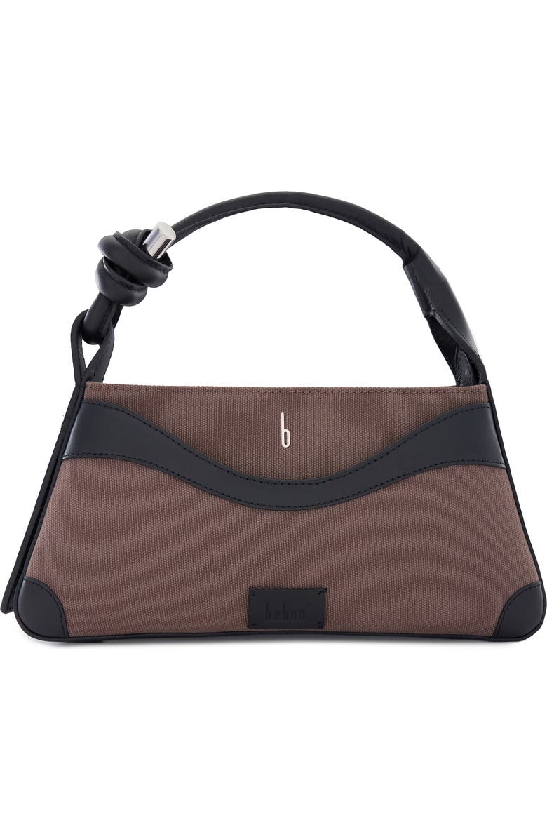 behno Melina Canvas Crossbody Satchel, Main, color, Cacao/ Black