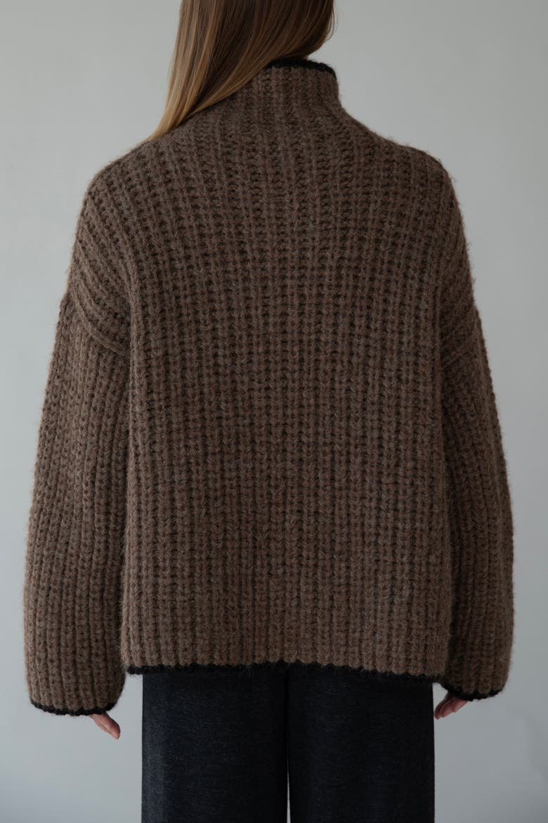 Sylvie Handknit Pullover, Alternate, color, SADDLE