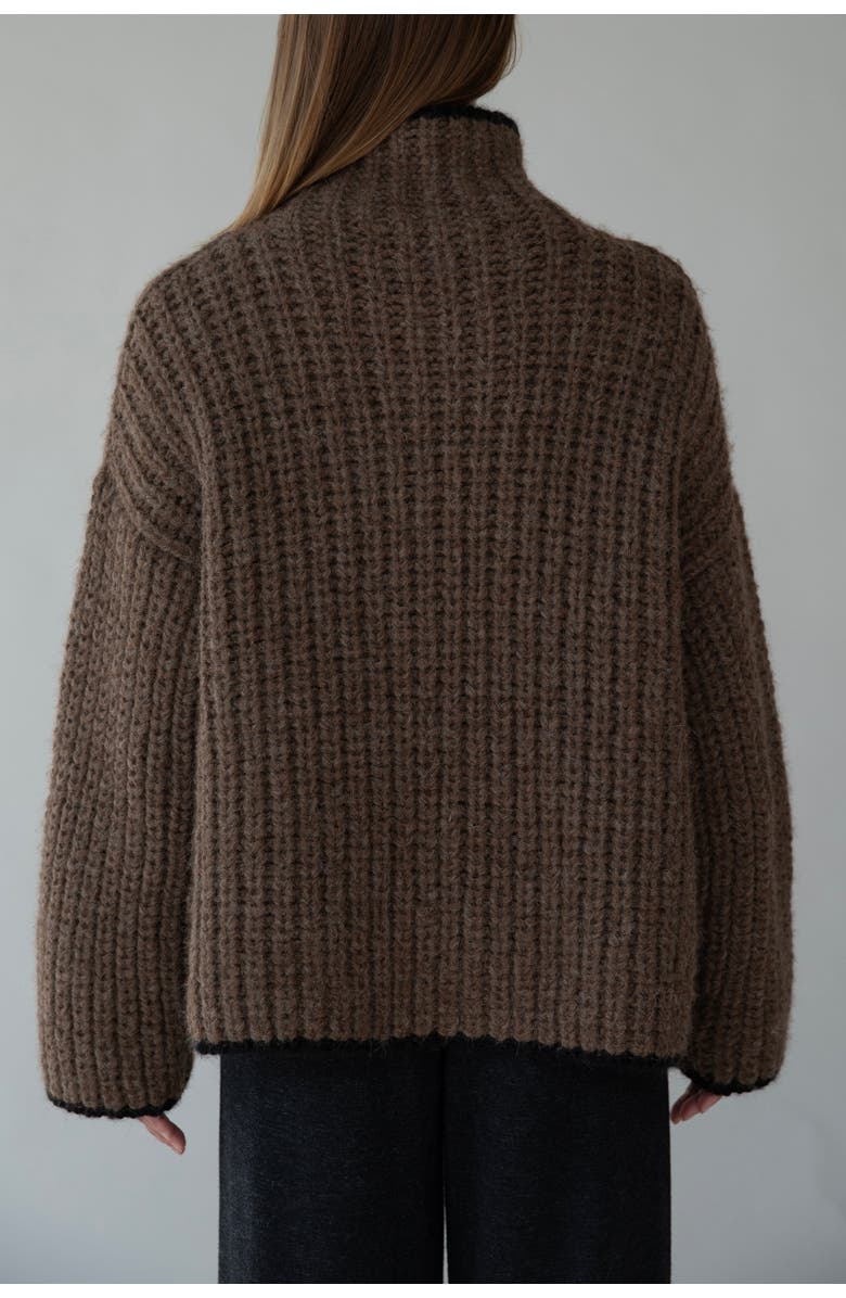 SSKEIN Sylvie Handknit Pullover, Alternate, color, Saddle