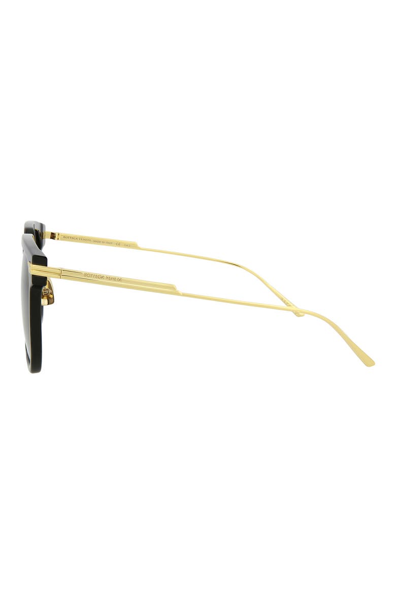 57mm Square Sunglasses, Alternate, color, BLACK GOLD GREY